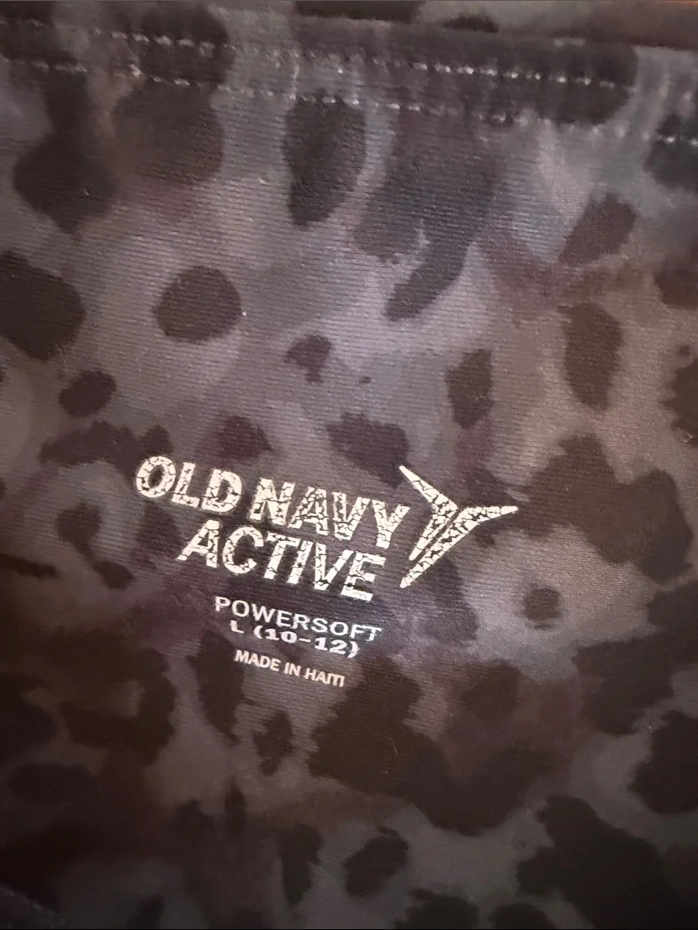 Two pair Old Navy Active Leggings, size large (10/12)